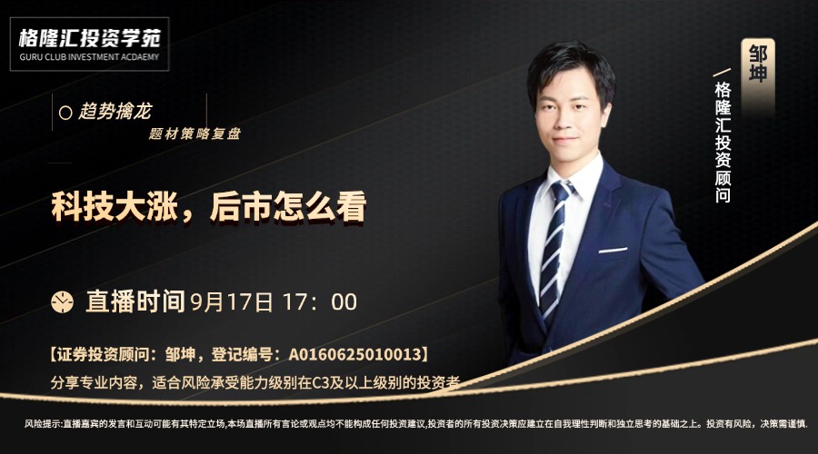 趋势擒龙250917|科技大涨，后市怎么看